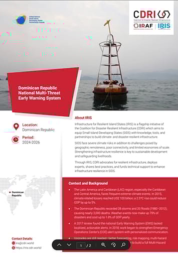 Cdri – Dominican Republic…Early Warning System – 355 By 523 –