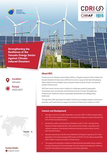 Cdri Strengthening Resilience….Vanuatu Energy Sector Against Climate Induced Disasters 355 By 543 –