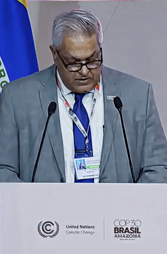 CDRI®澳大利亚澳洲5幸运五168体彩网 DG addressing the Parties to UNFCCC at COP 30